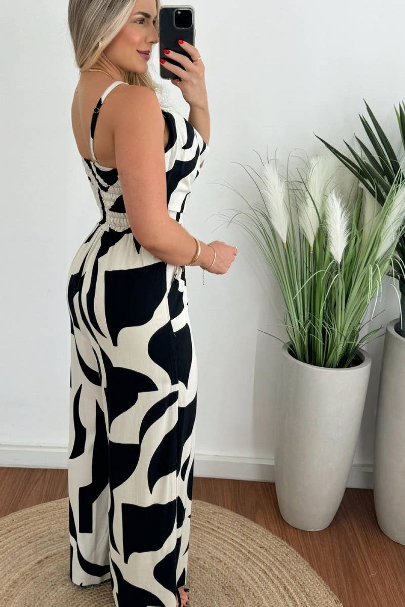 CWSJS1018_PRINTED SUSPENDER STRAIGHT JUMPSUIT