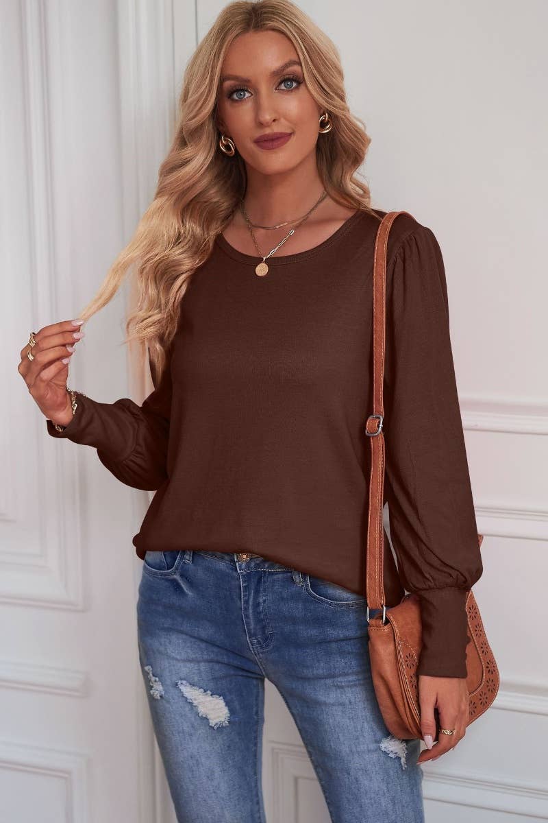 CWTBLL2609_WINTER LONG SLEEVE CREW NECK LOOSE TOP