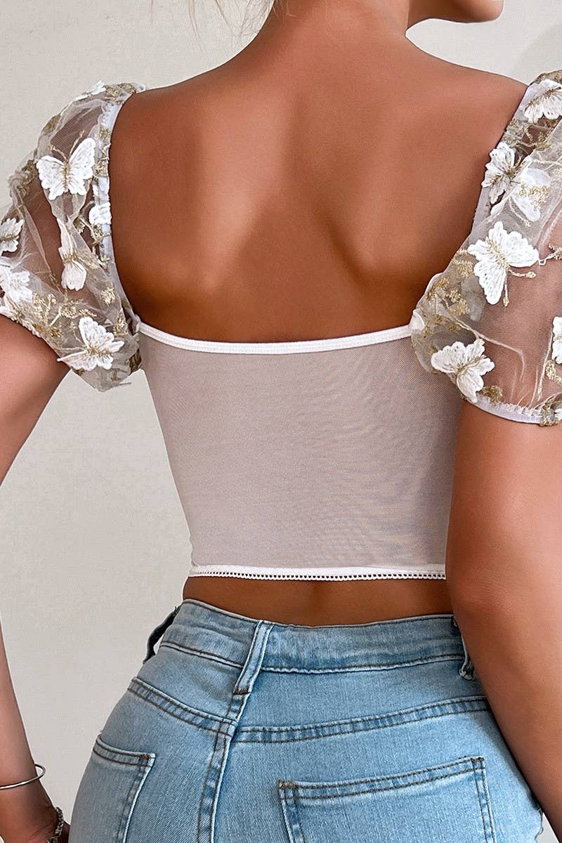 CWTBLS1632_BACKLESS SEE-THROUGH BUTTERFLY EMBROIDERED VESTC