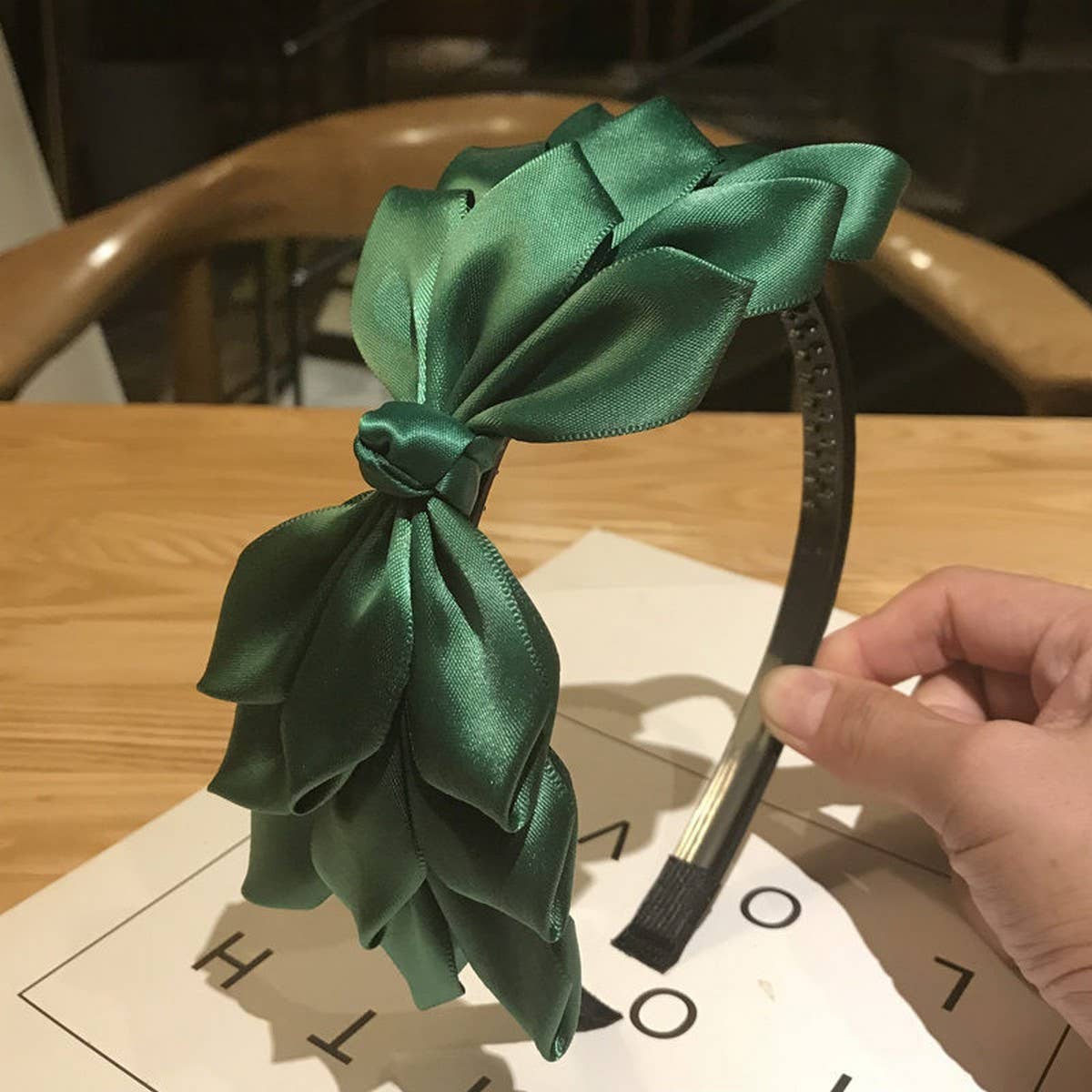 CUTE WOMEN'S SOLID COLOR BOW HEADBAND