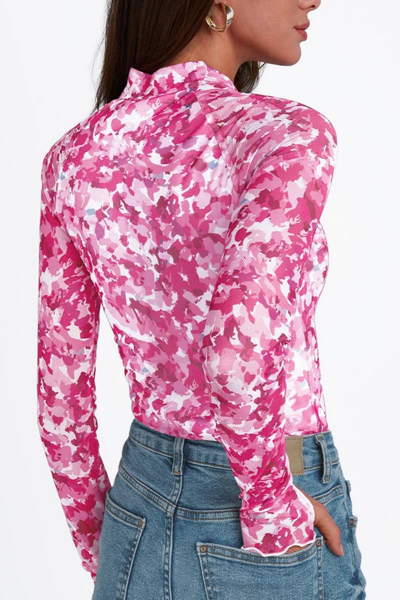 CWTTL2004_WOMEN'S HALF TURTLENECK LONG SLEEVE SEXY T-SHIRT