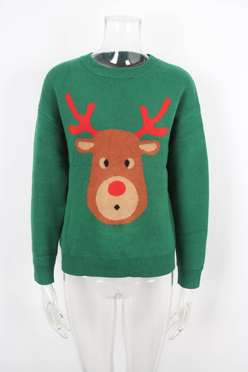 Cartoon deer long-sleeved Christmas sweater