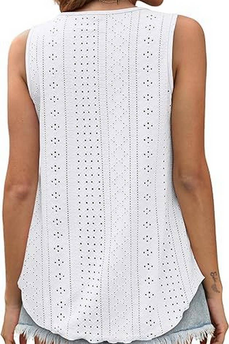 CWTTSL0235_Round Neck Sleeveless Knit Top