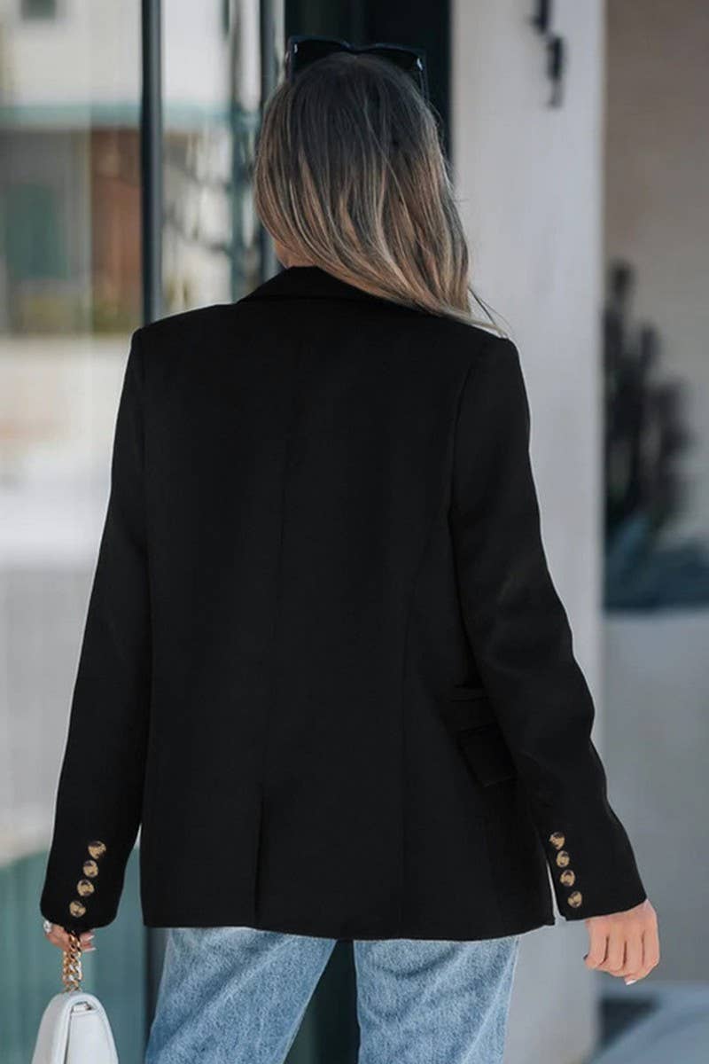 CWOCO0415_SOLID COLOR COMMUTING SIMPLE SUIT JACKET