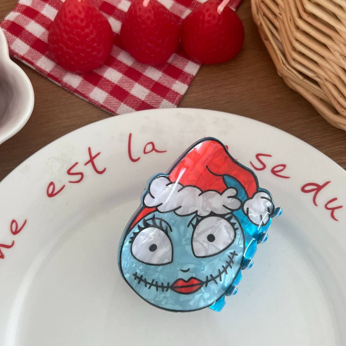 CWAHA07708_HALLOWEEN PUMPKIN GHOST CLAW HAIR CLIP