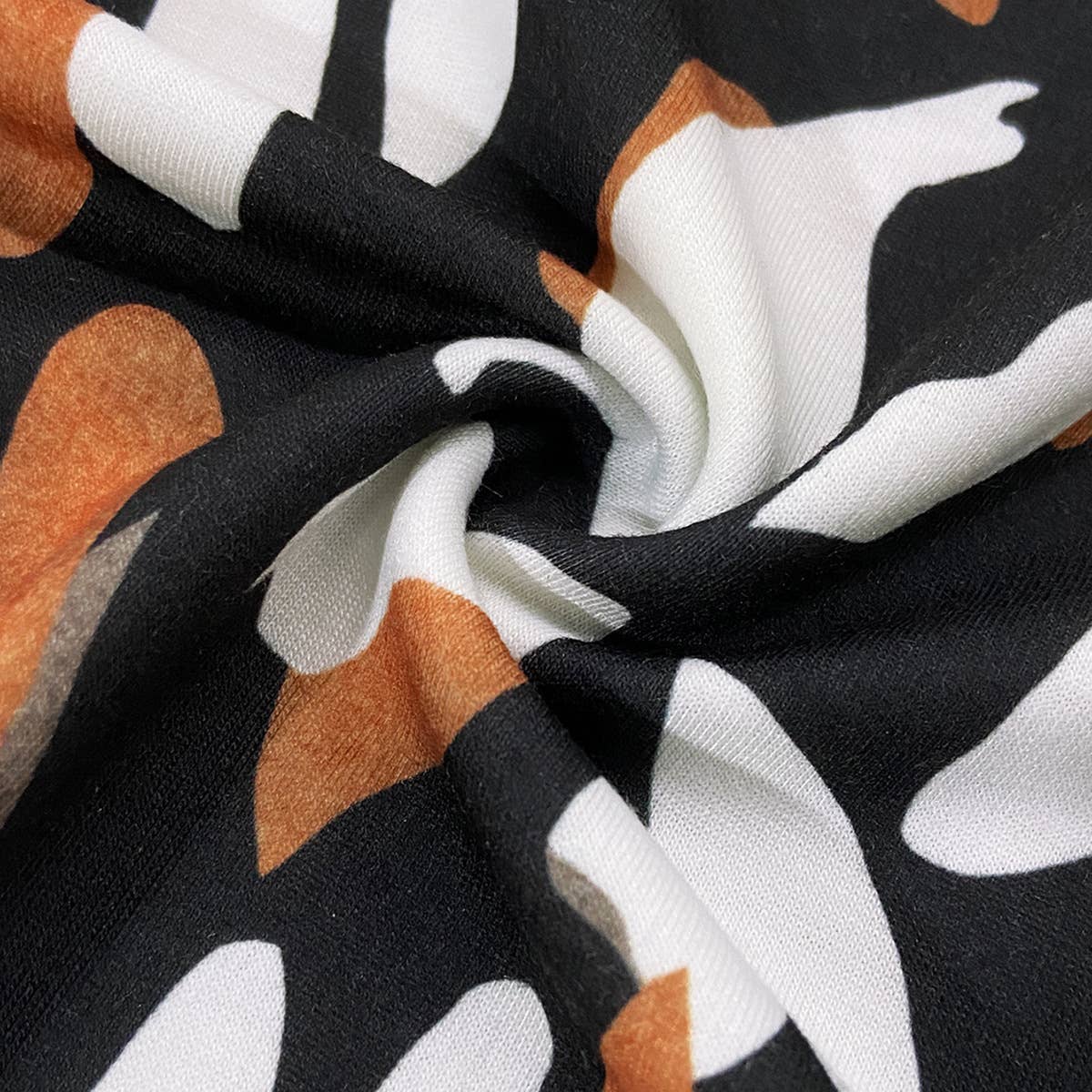 CREWNECK LANTERN SLEEVE PRINTED HOODIE