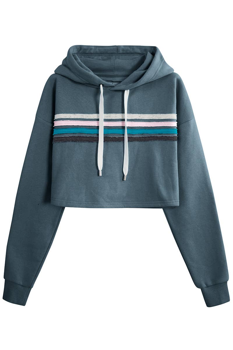 CWOHOL426_Lightweight Pullover Hoodie Cropped Sweatshirt