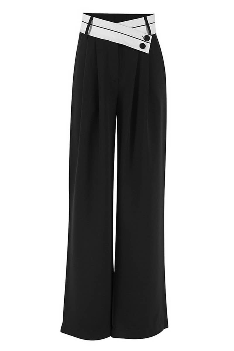 CWBLP1720_HIGH-WAISTED WIDE-LEG BLACK SUIT TROUSERS