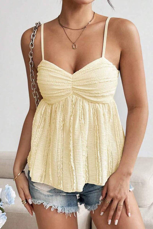 CWTTSL0452_SUMMER SEXY SMALL VEST PLEATED SOLID COLOR TOP