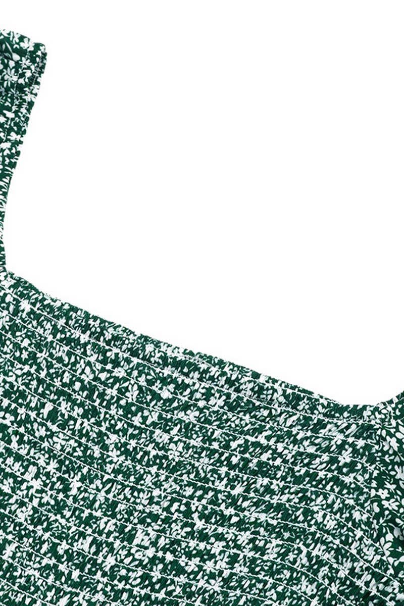 CWSS1084_SQUARE NECK PUFF SLEEVE FLORAL JUMPSUIT