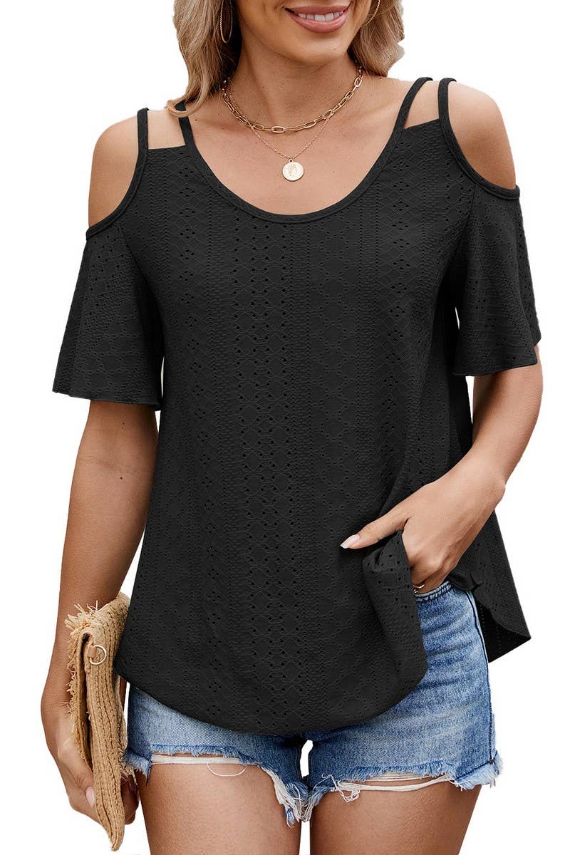 CWTBLS1722_DOUBLE STRAP OFF-THE-SHOULDER KNITTED CAMISOLE