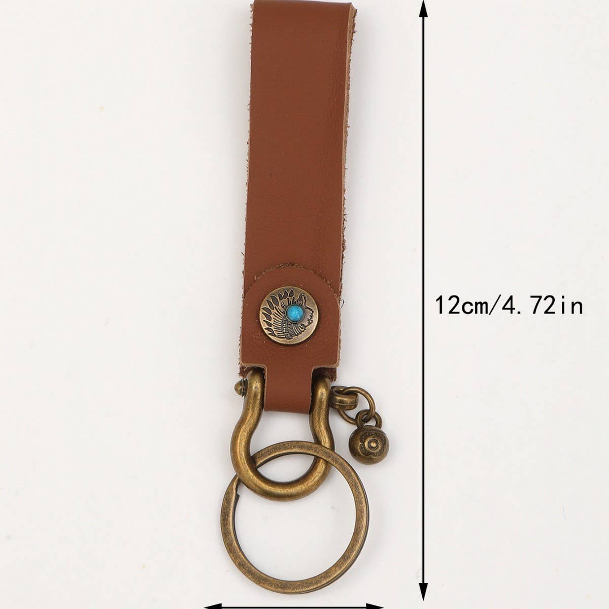 VINTAGE WESTERN LEATHER KEYCHAIN PENDANT