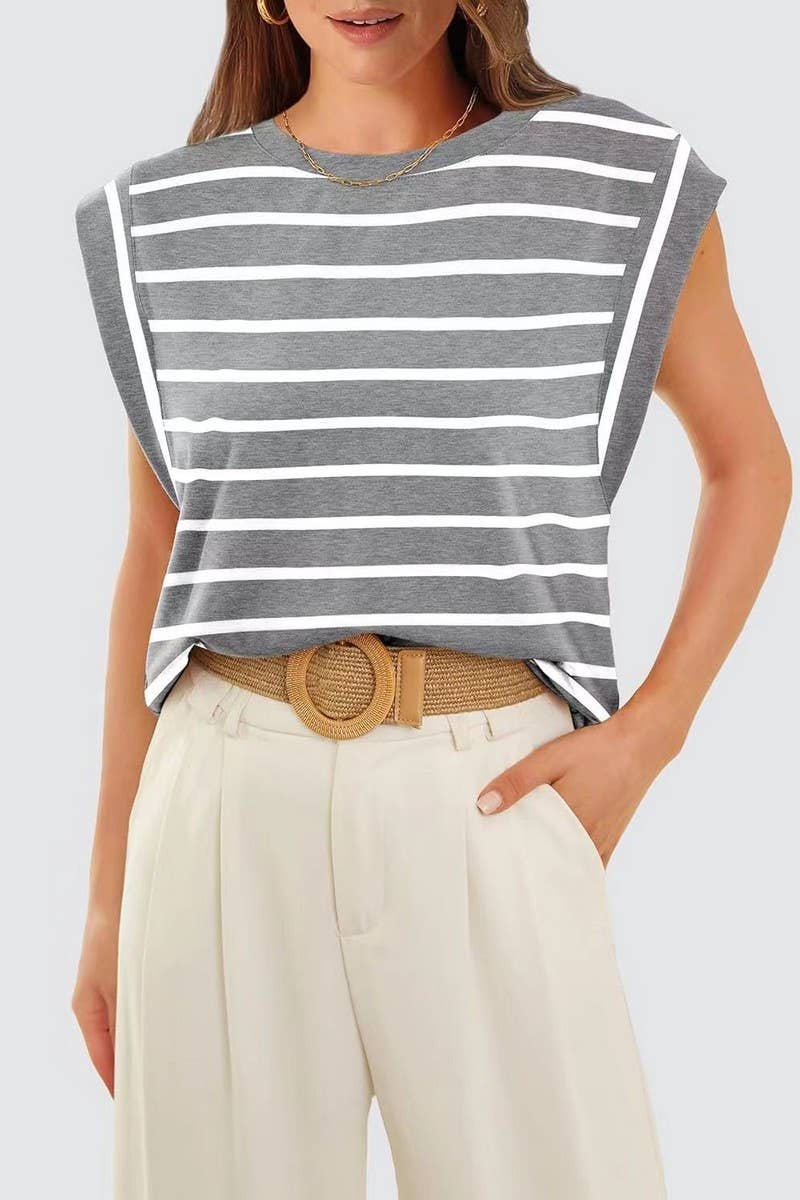 CWTTS1352_SUMMER ROUND NECK LOOSE CASUAL VEST TOP