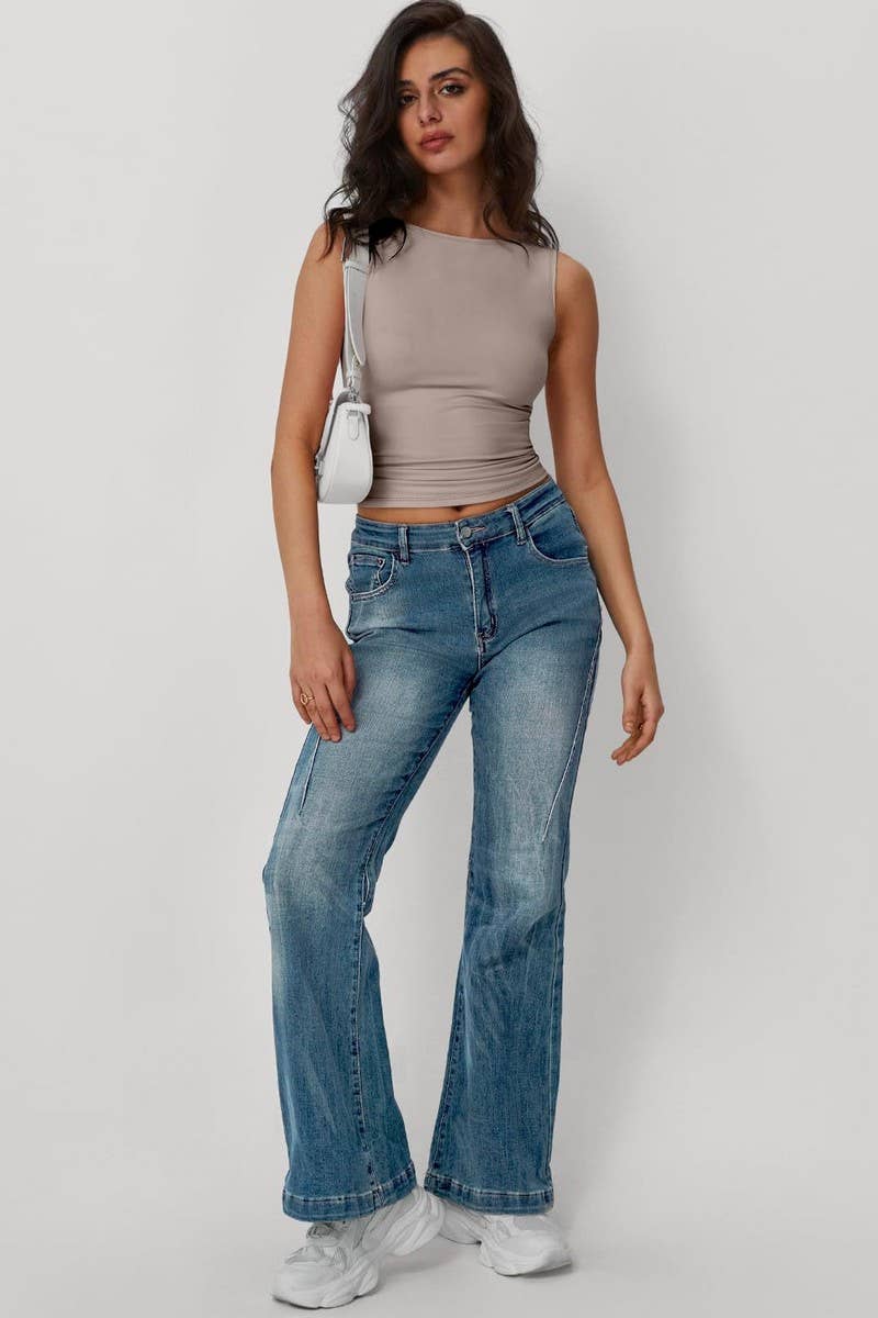 CWTTK1195_SOLID SLEEVELESS SLIM FIT SEXY TANK TOP