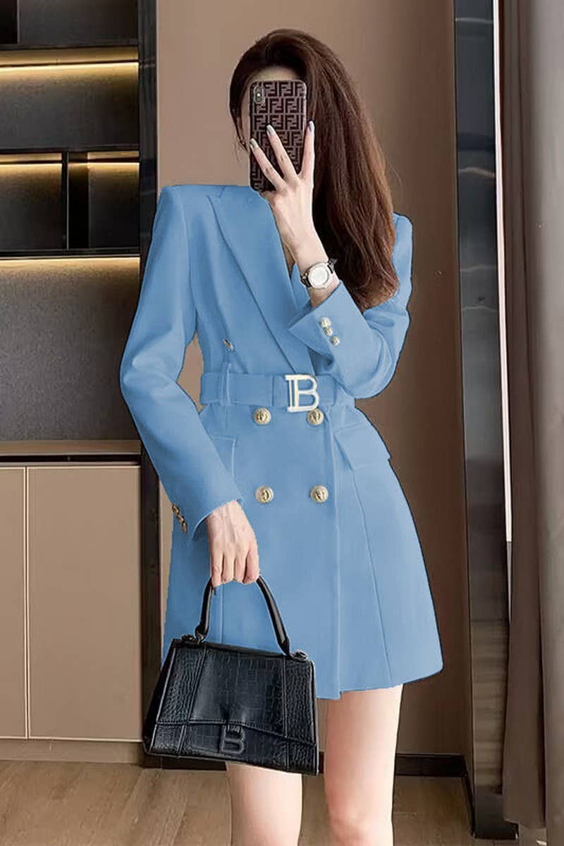 CWOBL00205_NEW SPRING FRENCH STYLE DOUBLE-BREASTED SUIT JACK