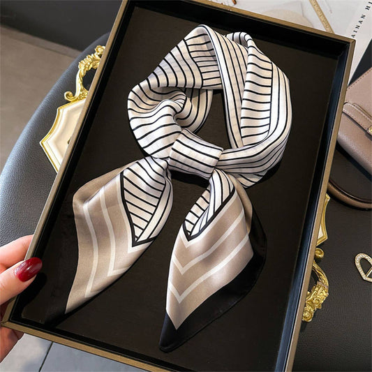 Printed Satin Square Scarf ??Office & Casual Wrap_CWASC1432