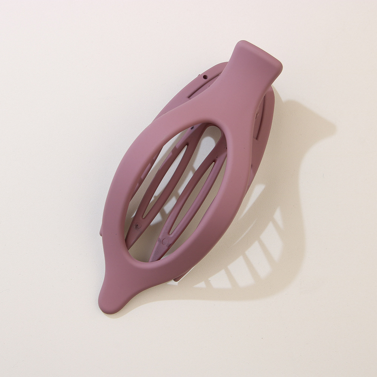 Glossy Matte Oval Hair Clip - Large Duckbill Style