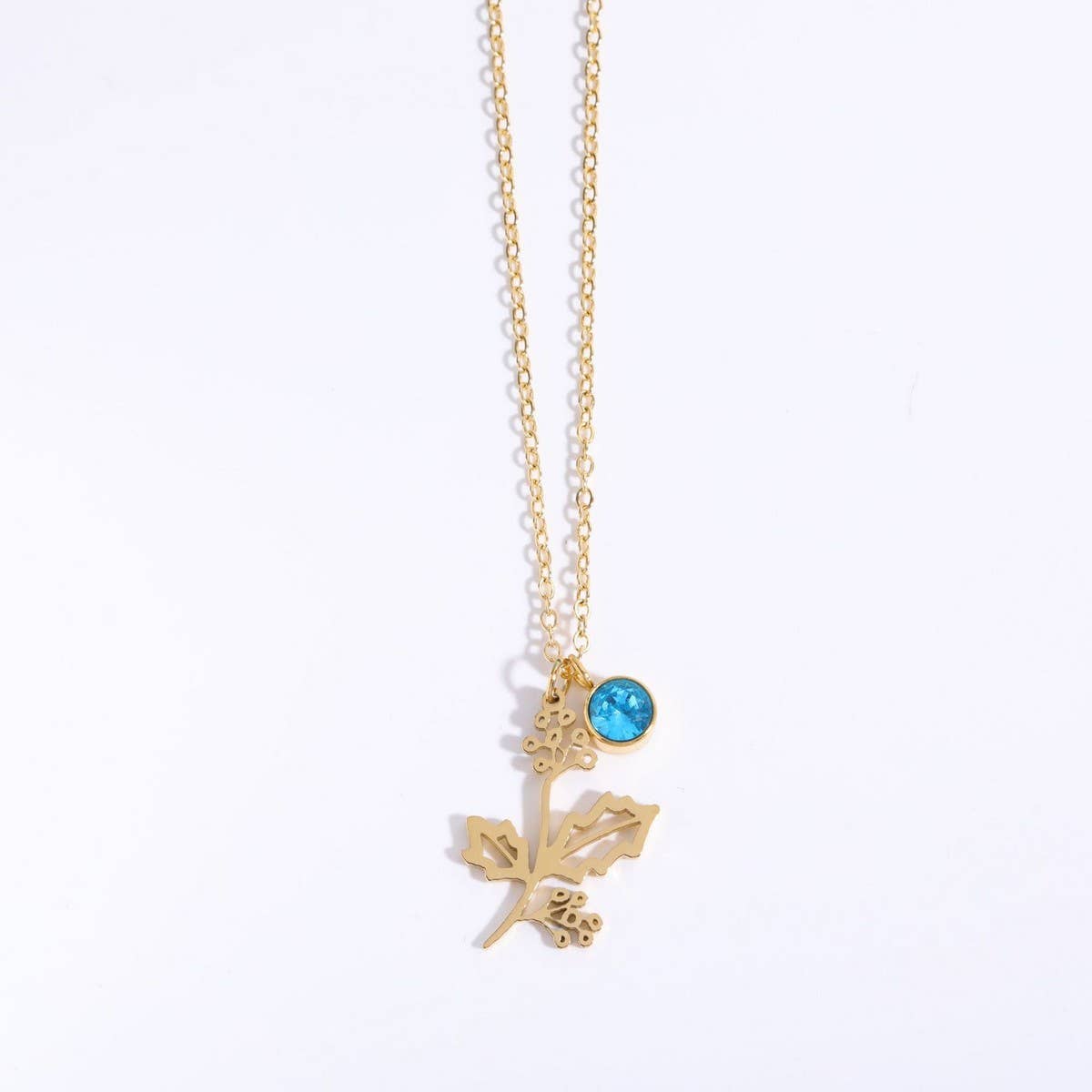 VINTAGE DECEMBER FLOWER ZIRCON PENDANT BRACELET