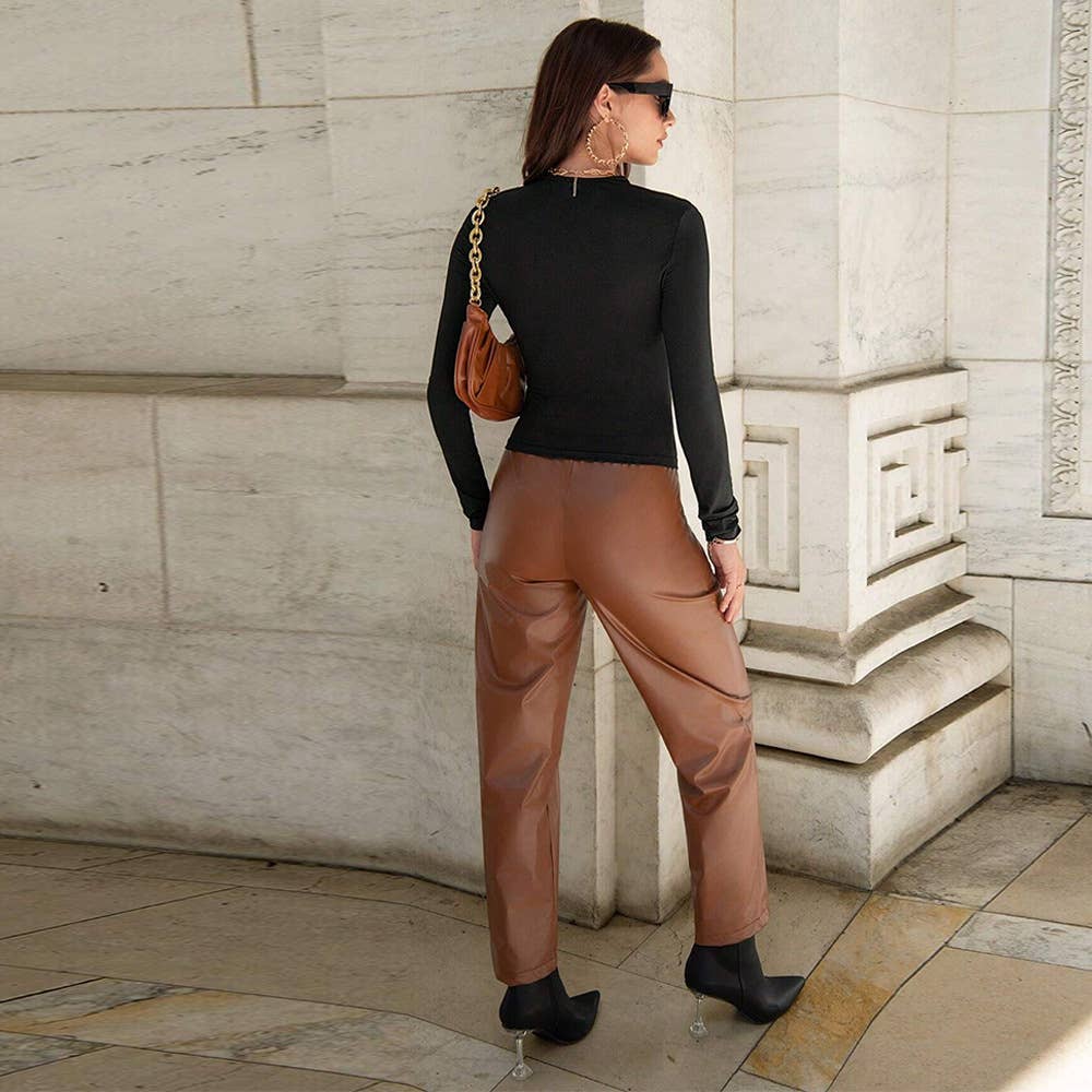 CUT-OUT LONG SLEEVE SEXY STRETCH STRETCH T-SHIRT