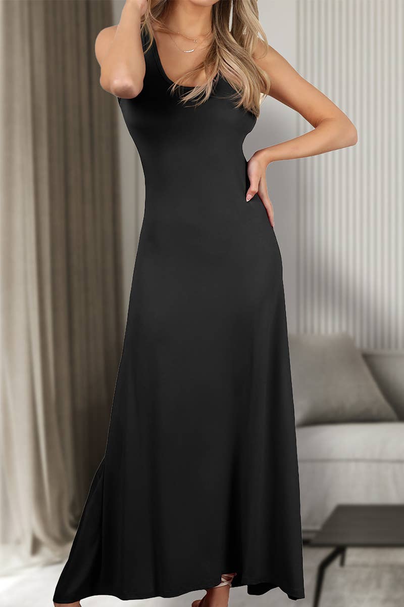 AWDMD281-P_SLEEVELESS TANK TOP STYLE MAXI DRESS