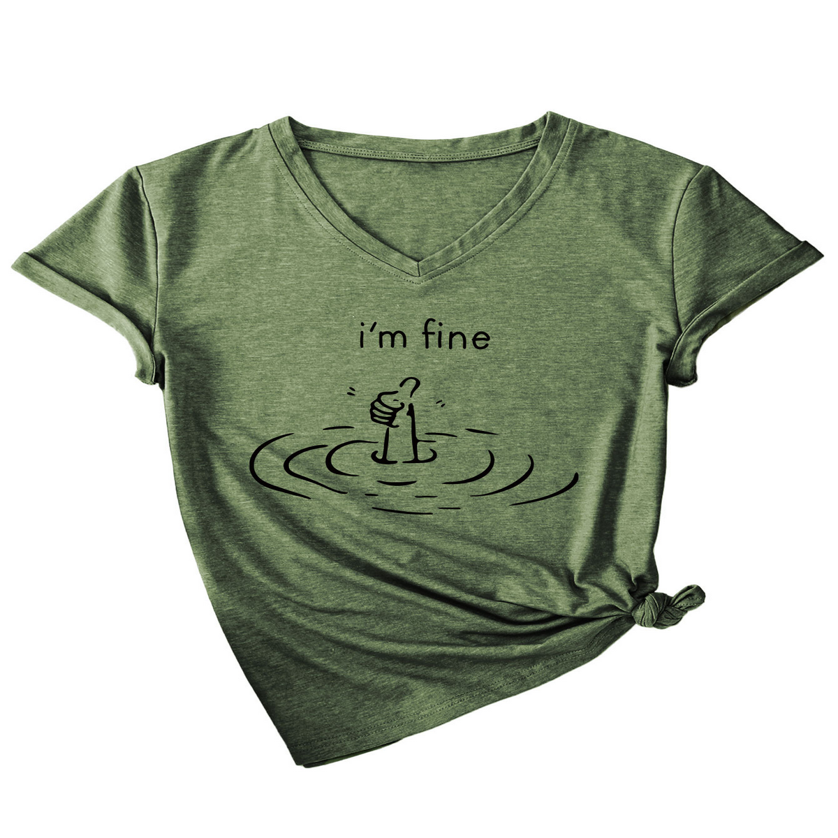 Casual Tee for Women ?œI?™m Fine??Statement Top_CWTTS1485