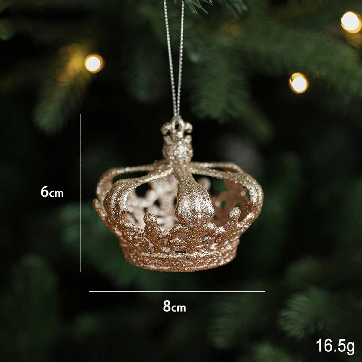 Glitter Reindeer House Christmas Tree Ornament