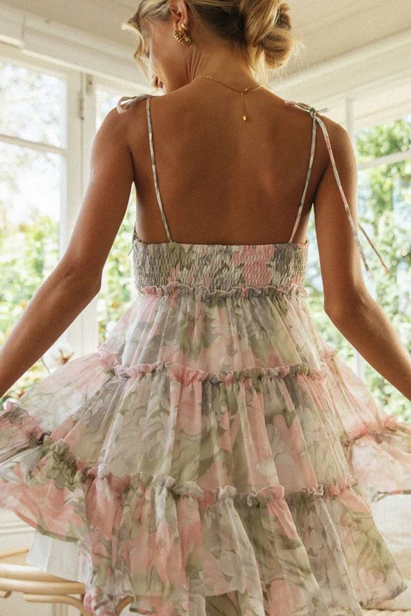 CWDSD3460_SEXY LOW CUT SLEEVELESS MINI DRESS