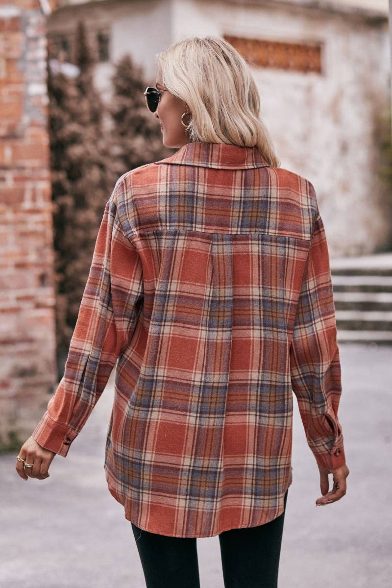 CWTSTL2191_PLAID LONG-SLEEVED BUTTON-UP SHIRT LONG