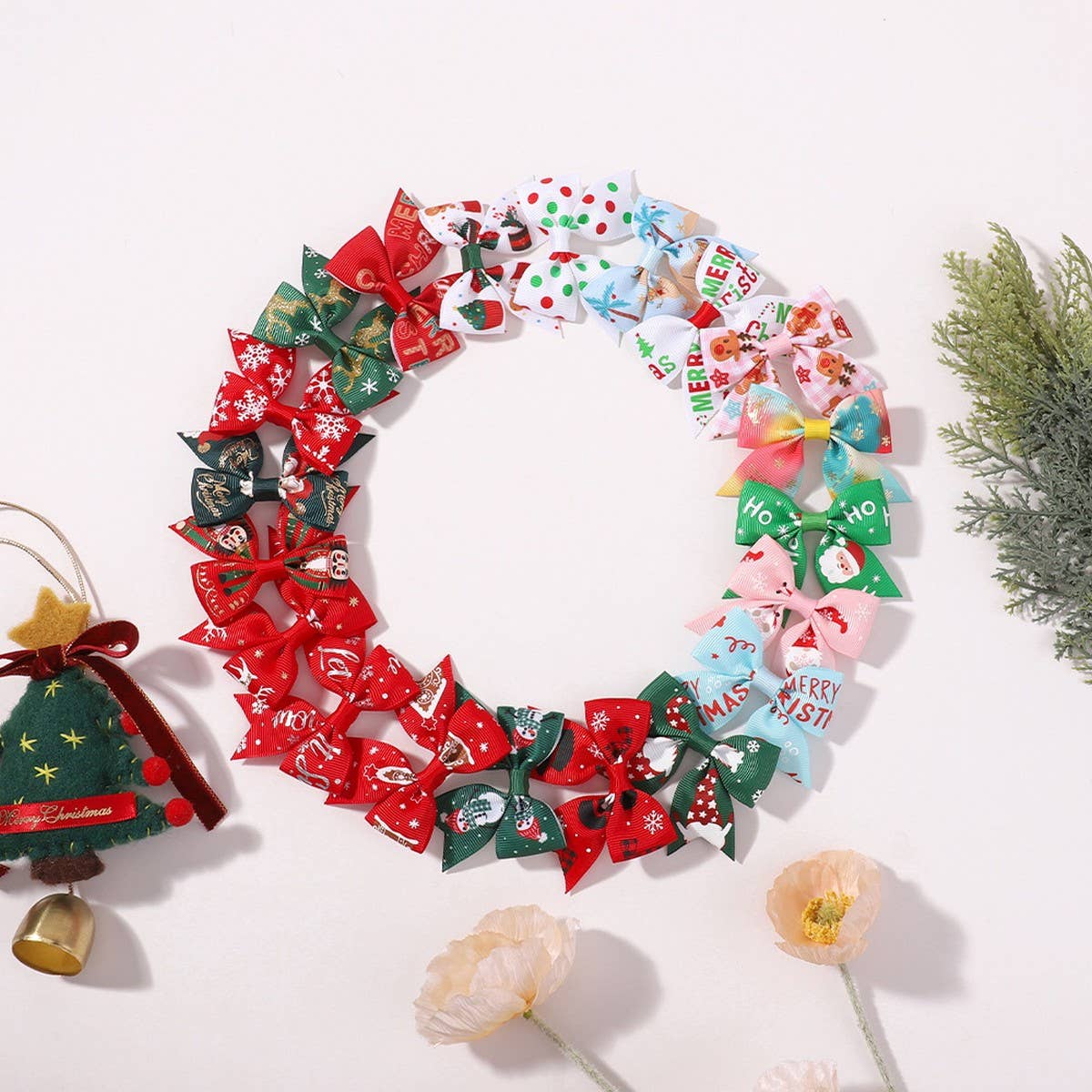 Girls¡¯ Xmas Hair Clip with Reindeer & Snow