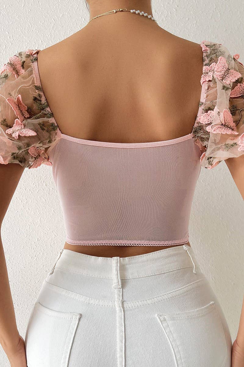 CWTBLS1632_BACKLESS SEE-THROUGH BUTTERFLY EMBROIDERED VESTC