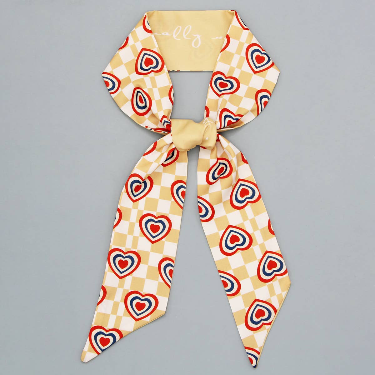 Floral Letter Ribbon Scarf for Hair and Bag