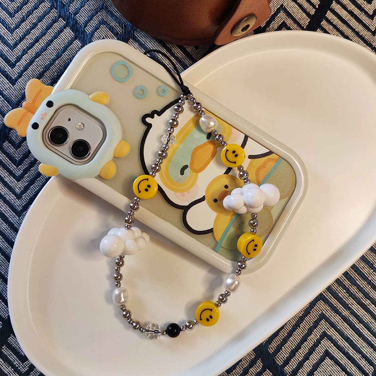 CWMM8726_SMILEY PERSONALIZED TRENDY PHONE STRAP