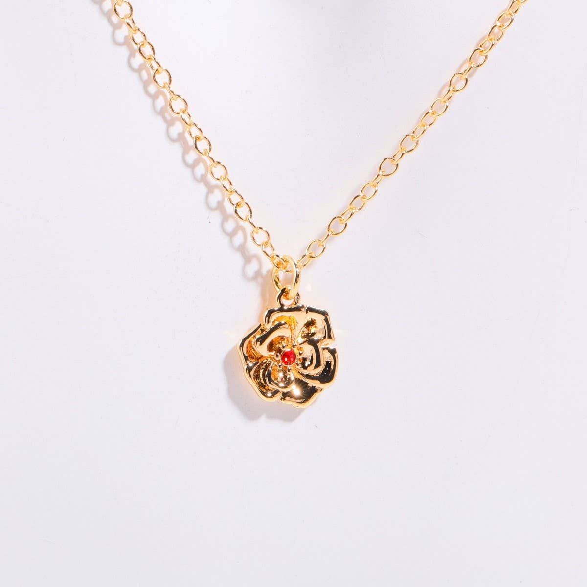 December birth flower pendant 3D necklace