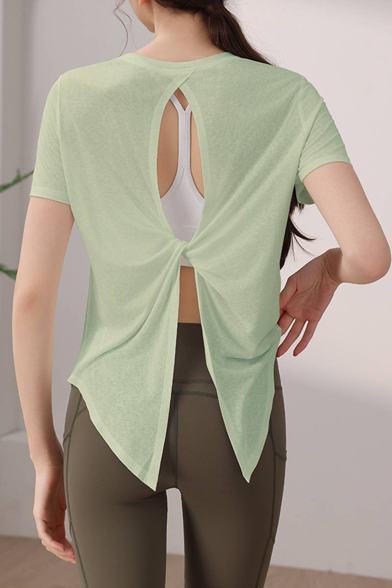 CWTTSL0371_NEW TENCEL SNOWFLAKE BACK SPORTS TOP