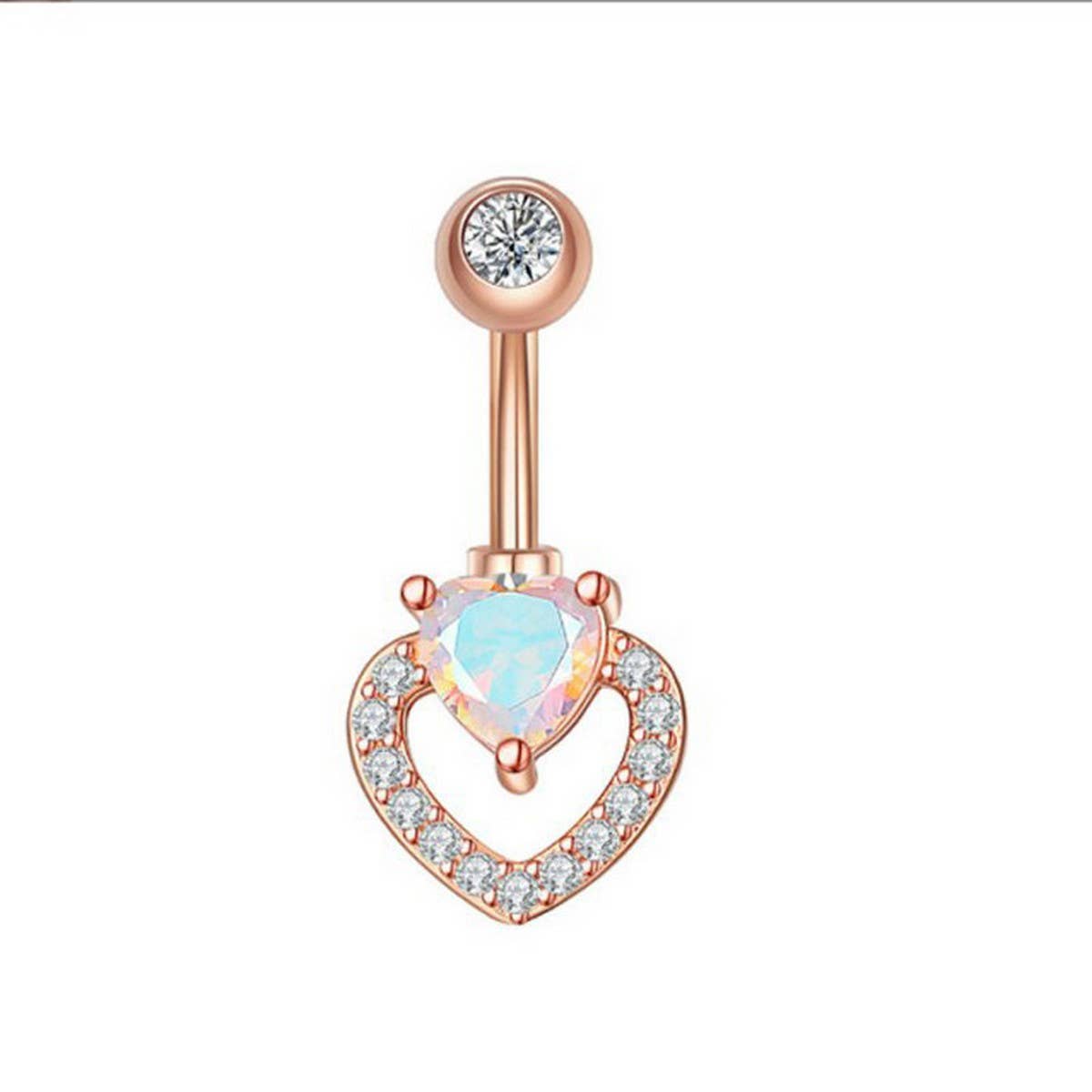 Non-Pierced Butterfly Oil Drop Belly Button Clip_CWMM9470