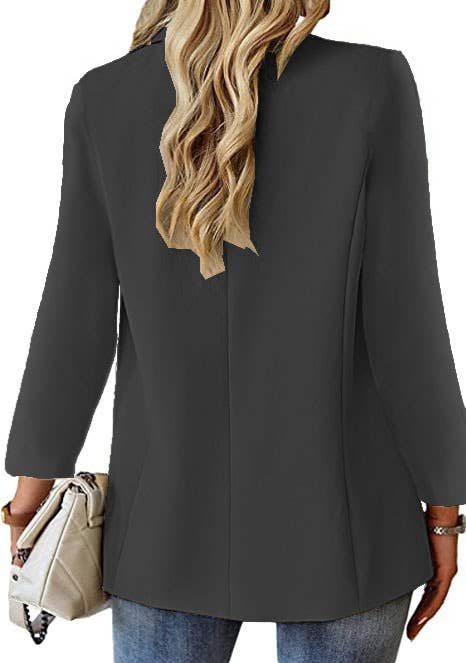 CASUAL LAPEL SLIM-FIT ONE-BUTTON SUIT JACKET