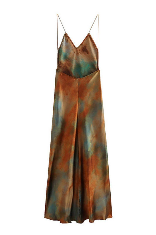 CWDMD4180_SLEEVELESS TIE-DYE WAIST-LENGTH SUSPENDER DRESS