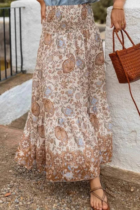 CWBLS0670_BOHO FLORAL FLOWY VACATION MAXI SKIRT