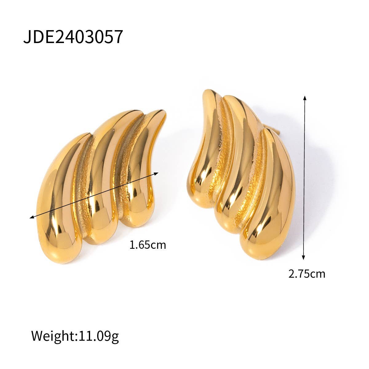 SIMPLE DOUBLE-LAYER GLOSSY WATER DROP EARRINGS_CWAJE1783