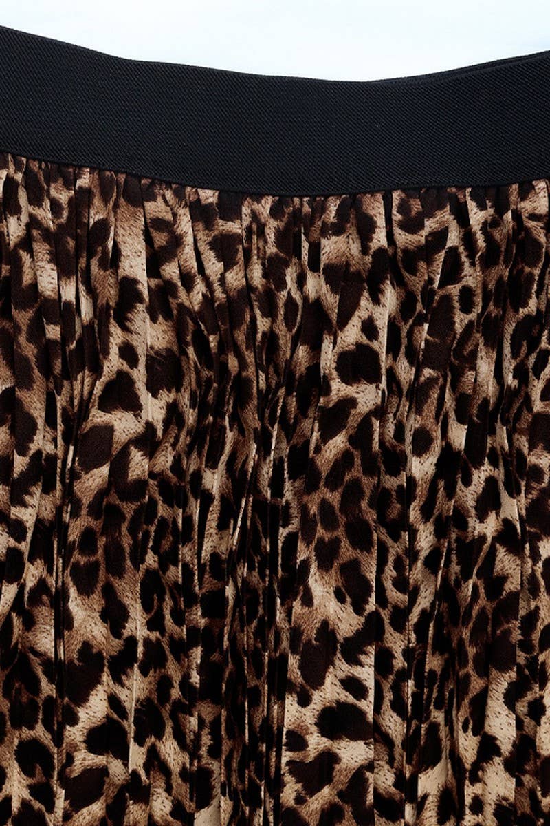 CWBMS0282_AUTUMN AND WINTER LEOPARD PRINT PLEATED SKIRT