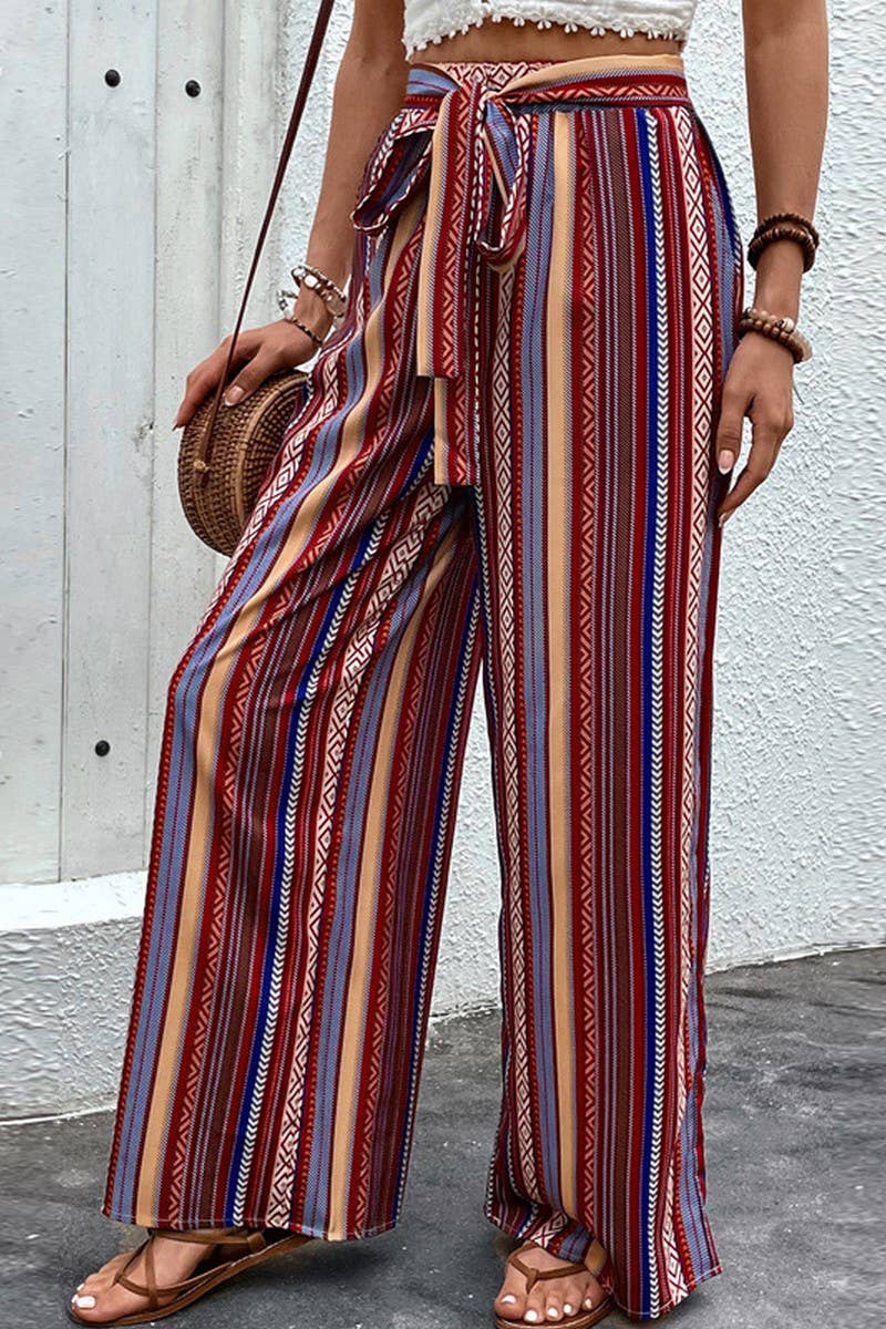 CWBLP0763_PRINTED ELASTIC WAIST WIDE-LEG TROUSERS