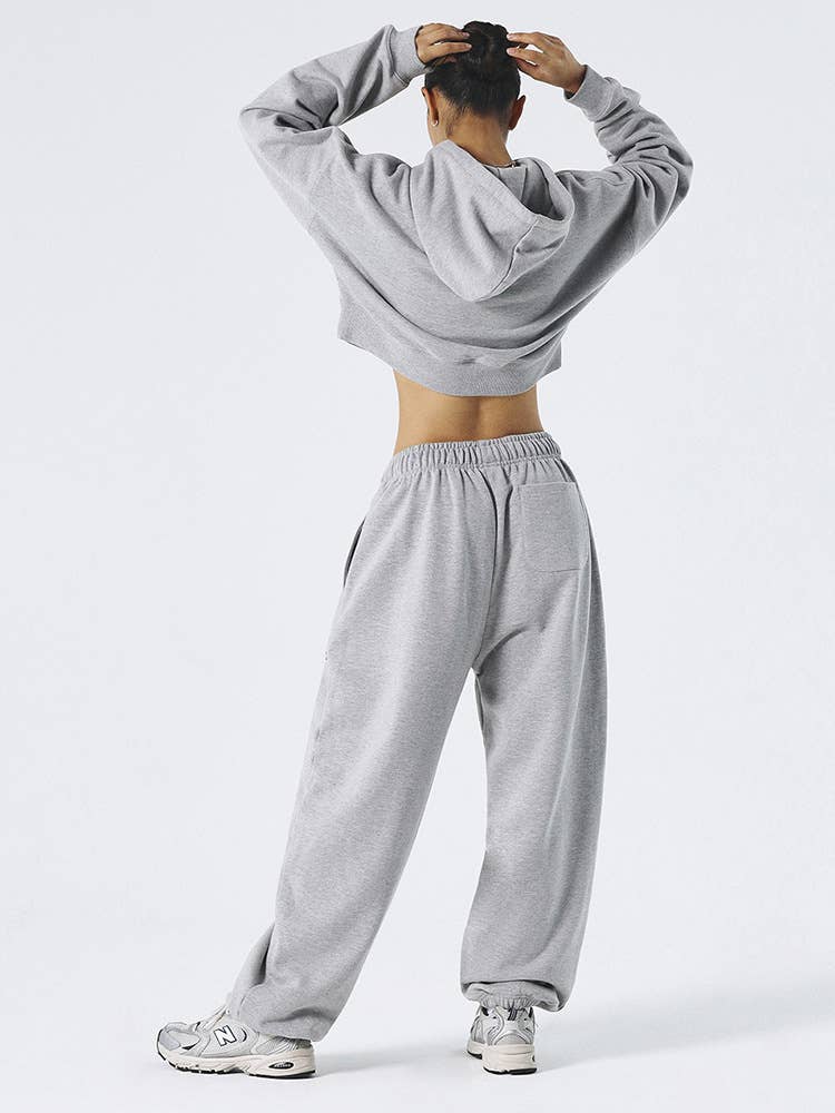 CROP TOP HOODIE DRAWSTRING PRINT HOODIE