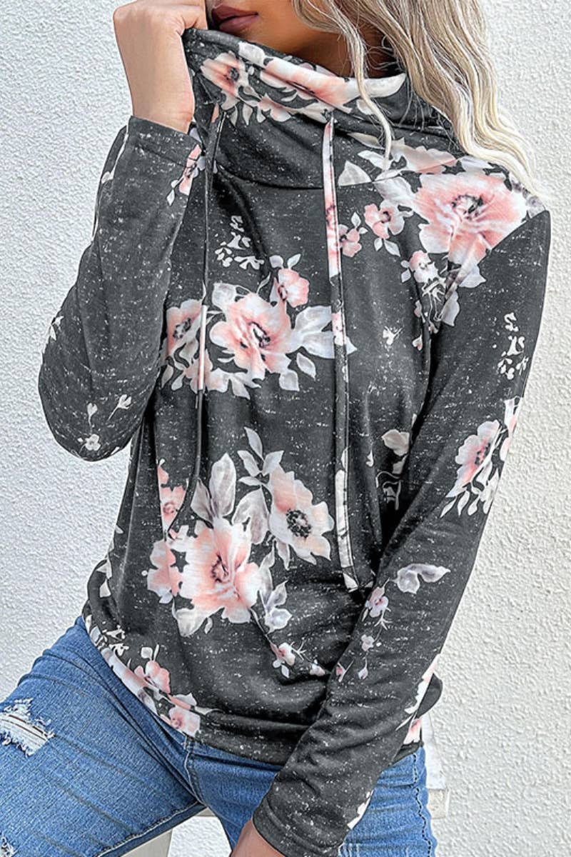 CWOHOL1015_PULLOVER PRINTED PILE NECK LONG-SLEEVED TOP