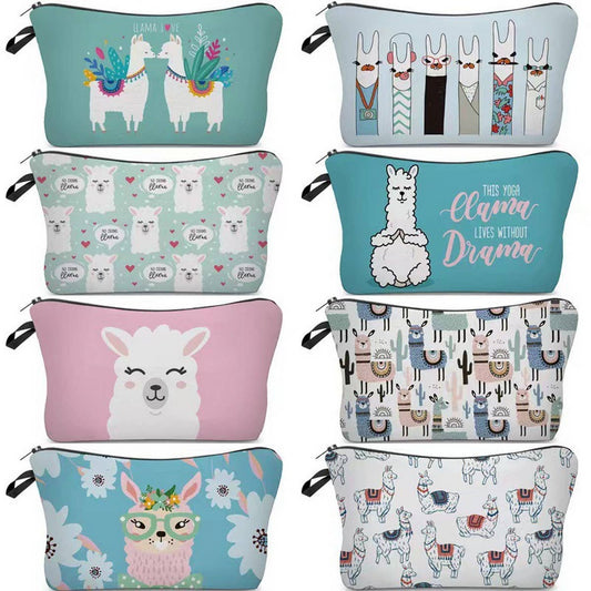 BEST-SELLING ALPACA PRINT COSMETIC BAG_CWAB2264