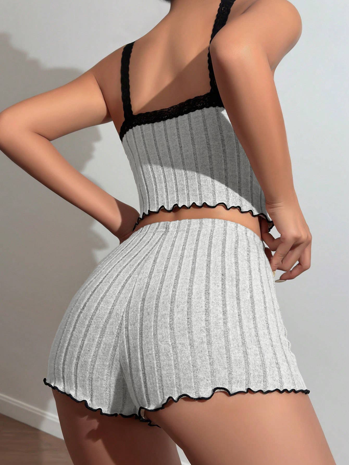 BOW HALTER TOP AND SHORTS TWO-PIECE SET