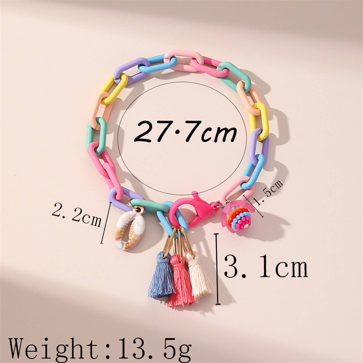 Boho Shell Tassel Anklet ??Handmade Chain Design_CWMM6340