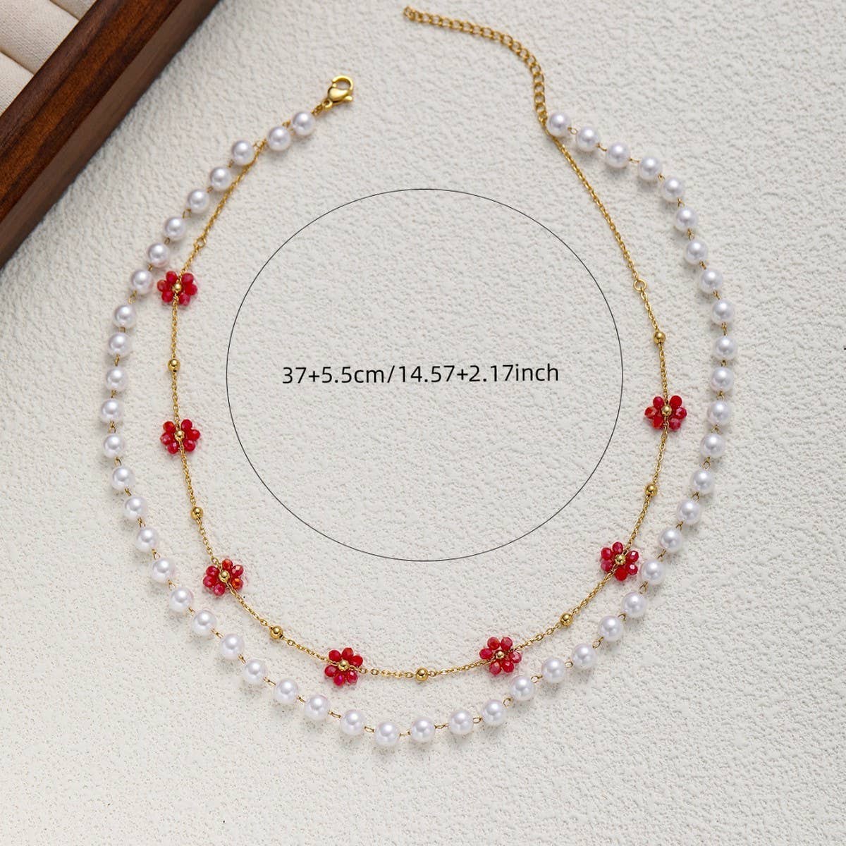 COLORFUL BEADED DOPAMINE CLAVICLE NECKLACE