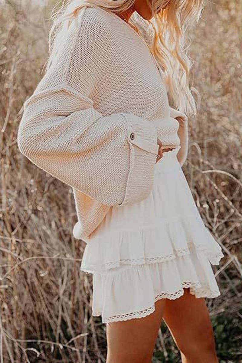 CWBSS0475_HIGH WAIST TIERED RUFFLE MINI GOLF SKIRT