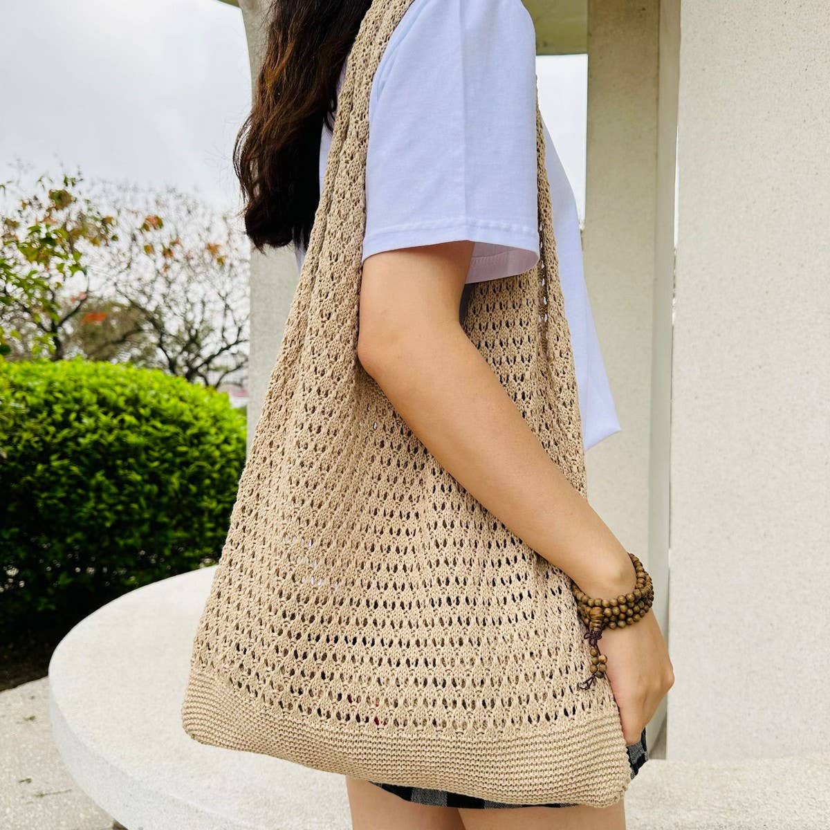 CWAB4577_TOTE KNIT HOLLOW WOVEN SHOULDER BAG