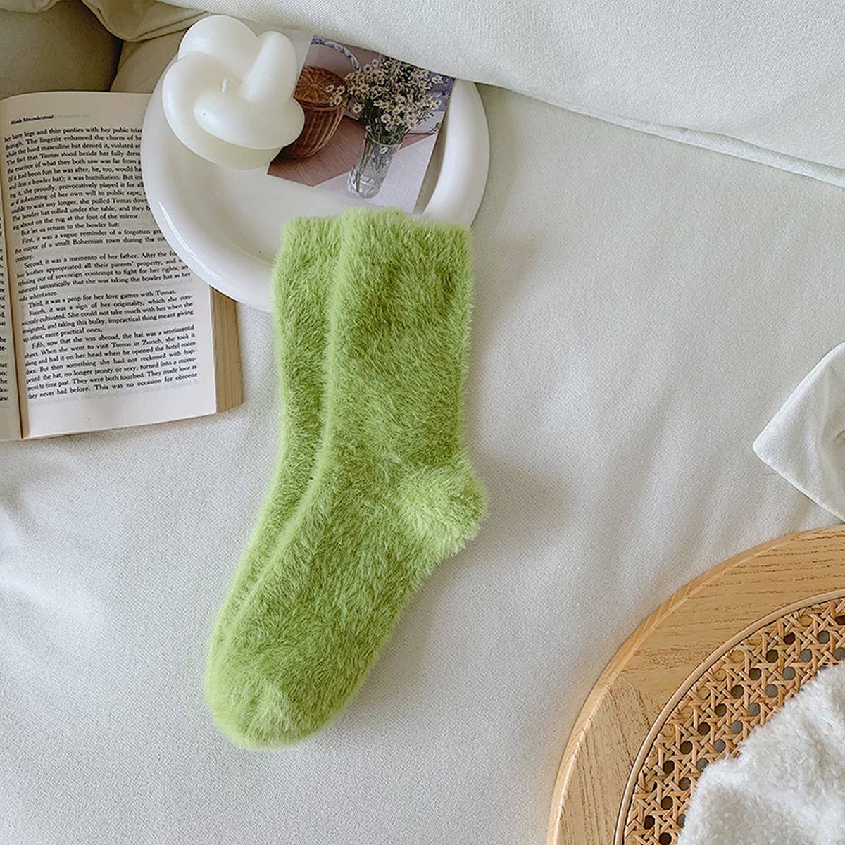 NEW AUTUMN AND WINTER CANDY COLOR THICK SOCKS